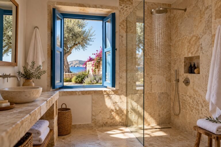 Classic Double: bathroom with a rain shower